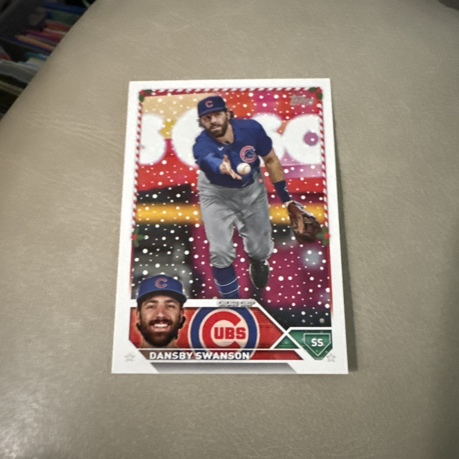 Dansby Swanson 2023 Topps Holiday Baseball Card #H190 Chicago Cubs