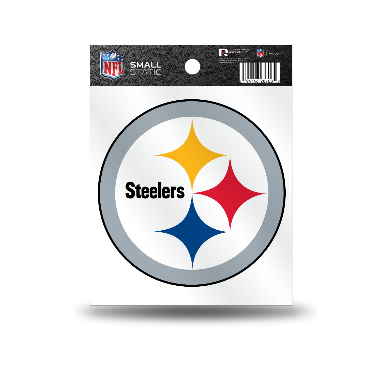 Pittsburgh Steelers Logo Static Cling Sticker NEW!! Window or Car! 3×4 Inches