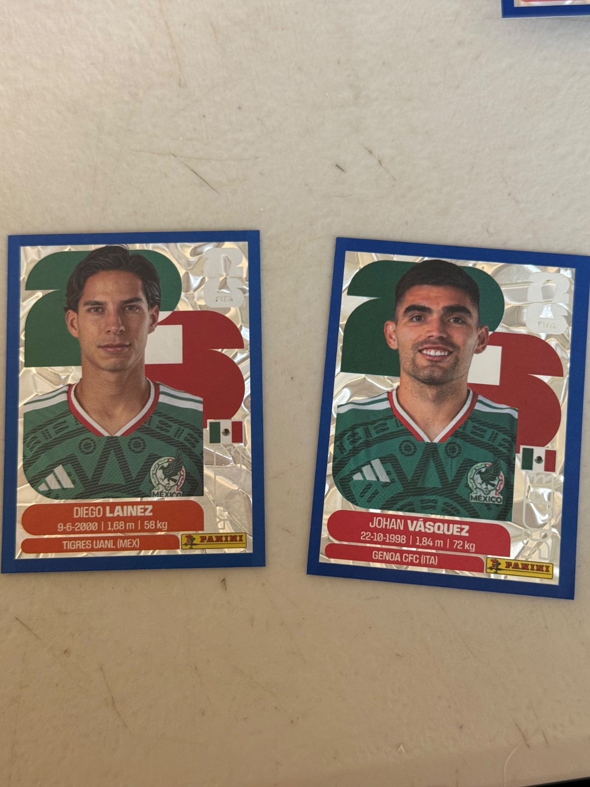 you pick panini world cup 2026 gold crumple borders MEXICO