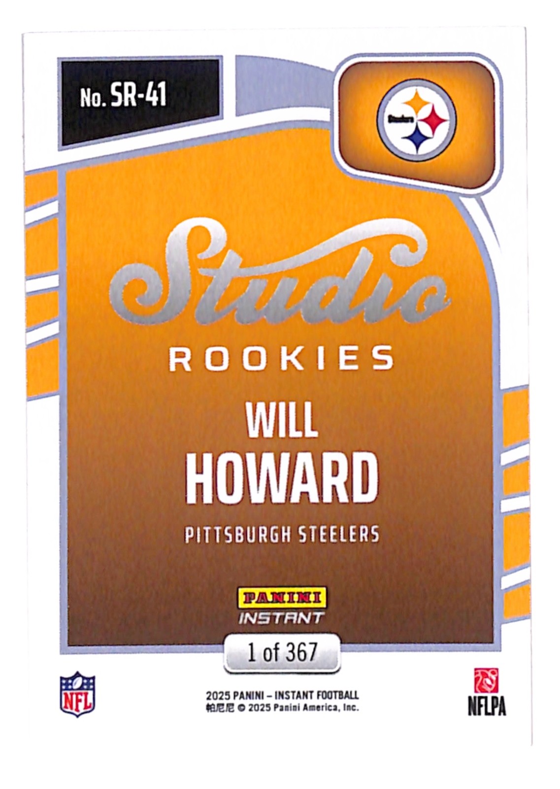 Will Howard 2025 Panini Instant NFL Studio Rookies #41 – Qty