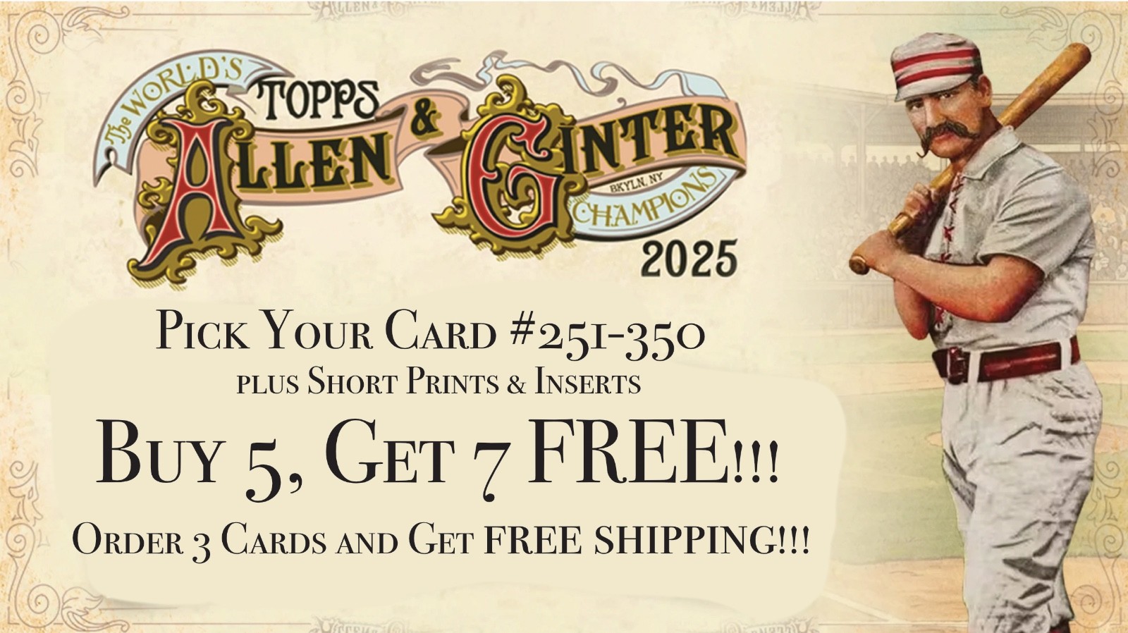 2025 Topps Allen & Ginter – Pick Your Card #251-350 + SP/Inserts! Buy5 Get7 Free