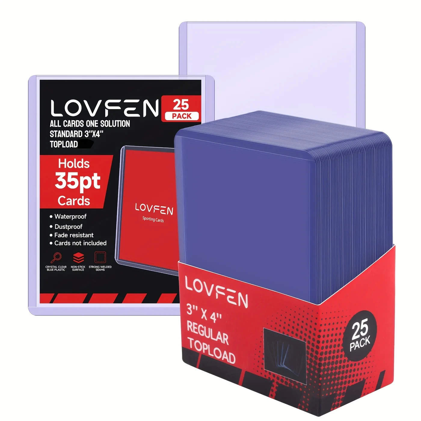 3×4 Toploaders w/ Sleeves 100 200 500 1000 35pt Card Protectors