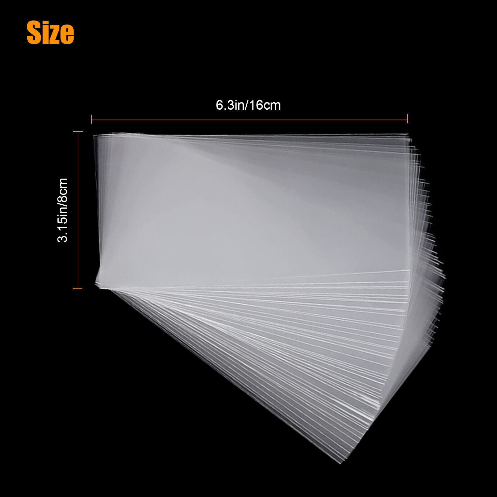 200-1000pcs Money Bag Storage Protect Currency Banknotes Clear Soft Sleeves