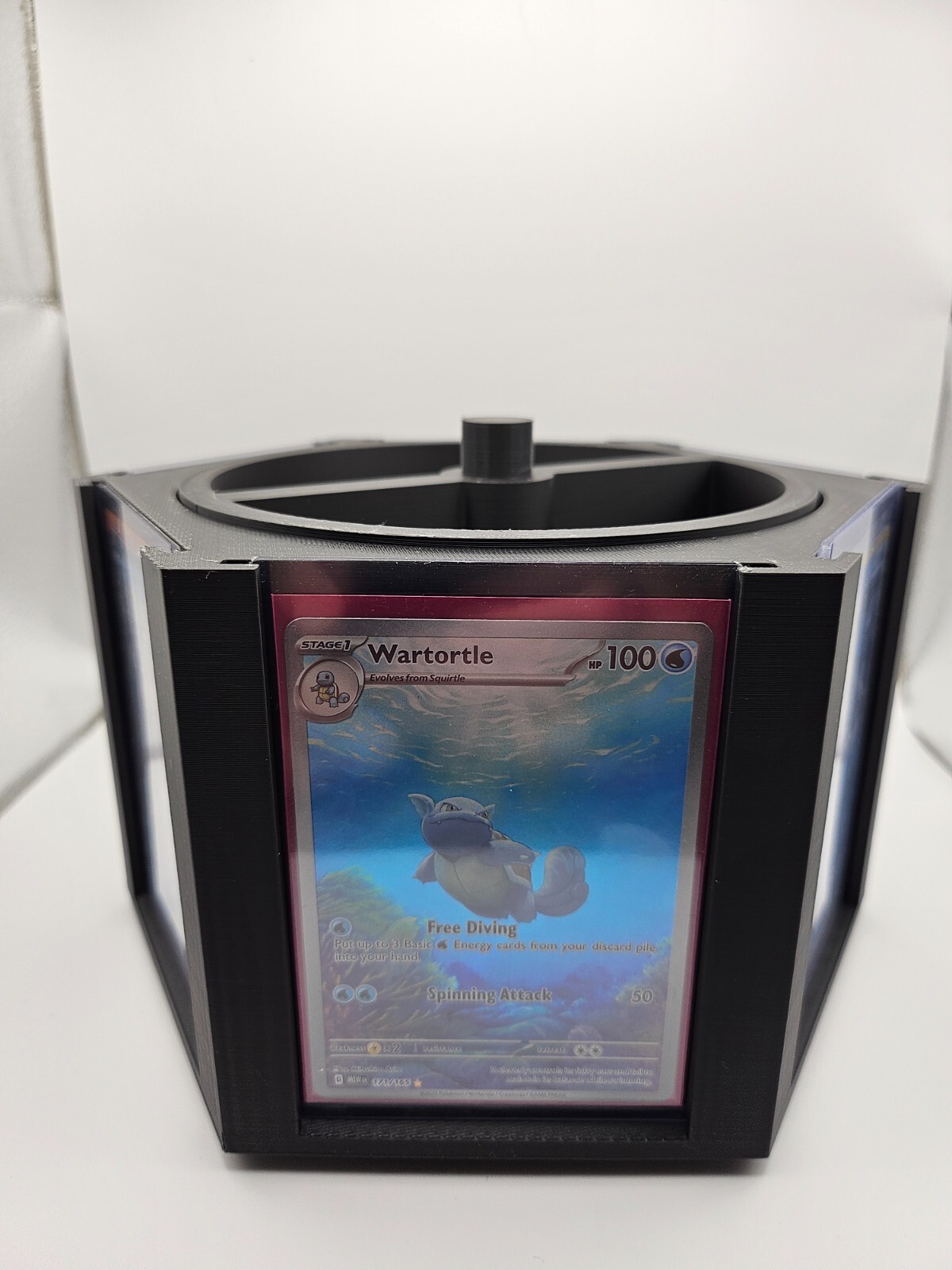 1x Spinning Stackable Trading Card Display Stand for 6 Toploaders Pokémon Sports