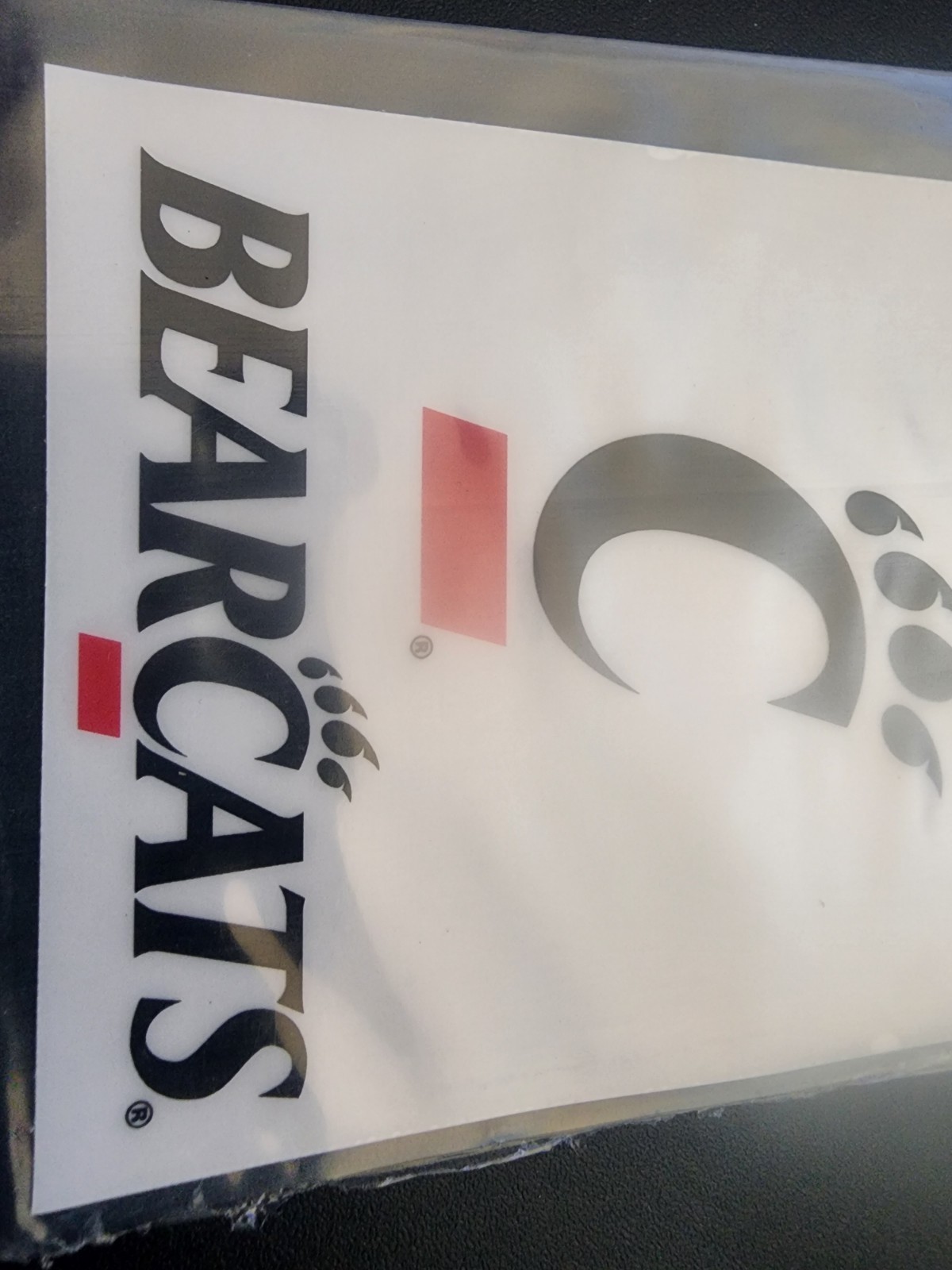 Cincinnati Bearcats Static Cling Window Decal 3×4 Inches