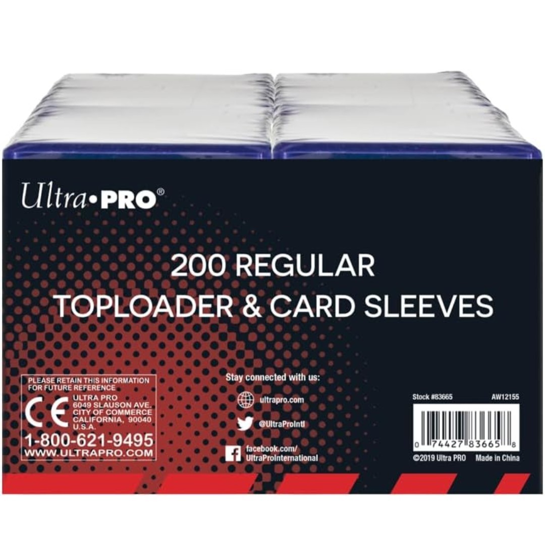 ULTRA PRO 3″ x 4″ Regular Toploaders & Card Sleeves 200 count pack