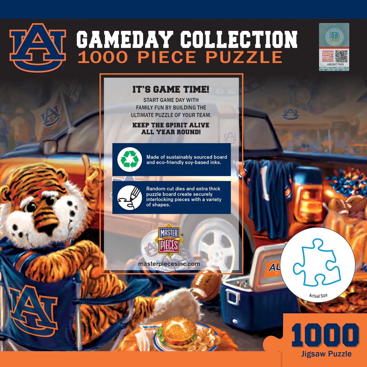 MasterPieces – Auburn Tigers – NCAA Gameday 1000 Piece Jigsaw Puzzle