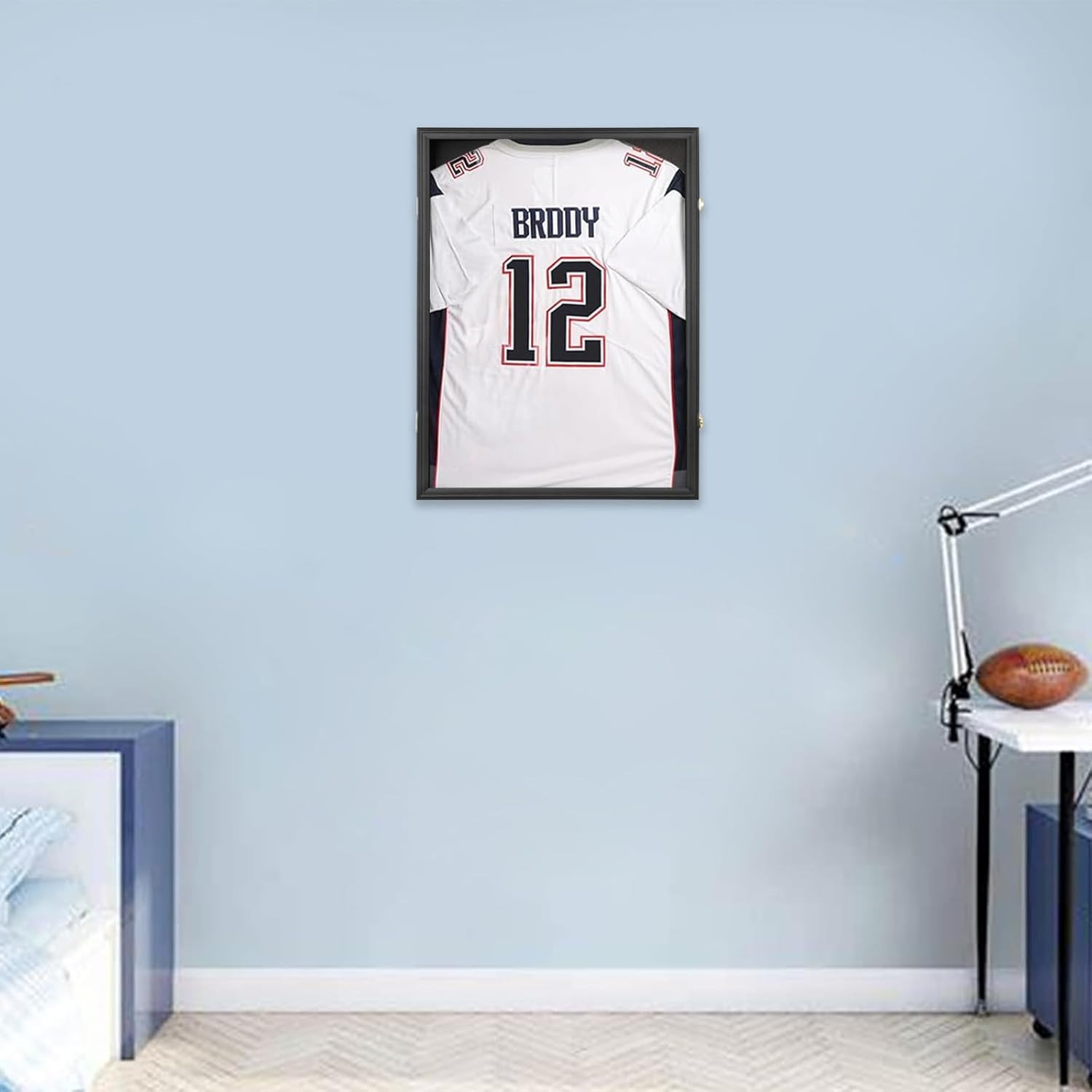 Jersey Frame Display Case Large Lockable Sports Jersey Frame Shadow Box with Uv