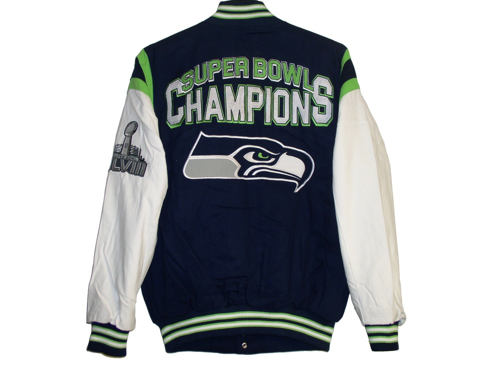 NFL Men’s Seattle Seahawks Super Bowl Champion Cotton Varsity Jacket