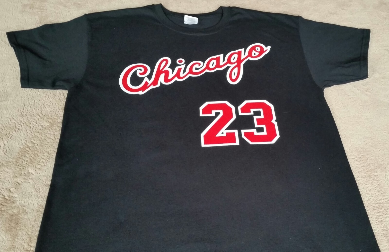 Chicago Bulls Michael Jordan Rookie year vtg style t-shirt – Black/Red shirt