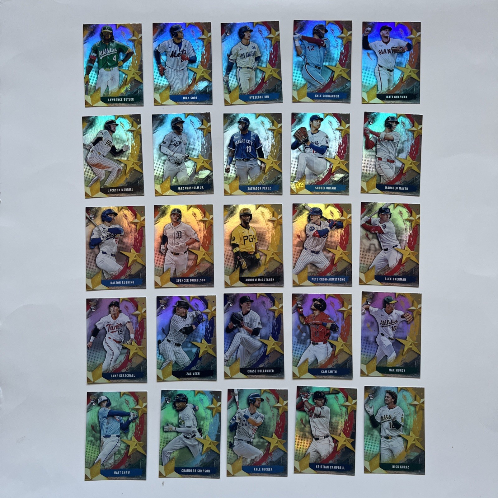 2025 Topps Update Series Stars of MLB Complete Insert Set 25 Cards