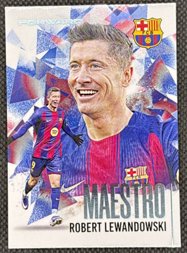 2025-26 Futera FX Barcelona Robert Lewandowski BMS18 Maestro Blue /25 SP Poland