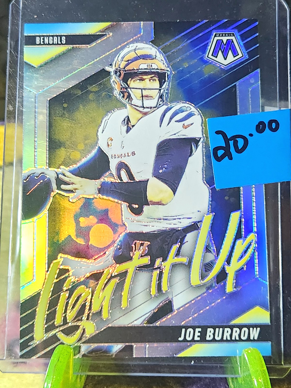 2025 Panini Mosaic Joe Burrow Bengals Light It Up Mosaic Insert #22