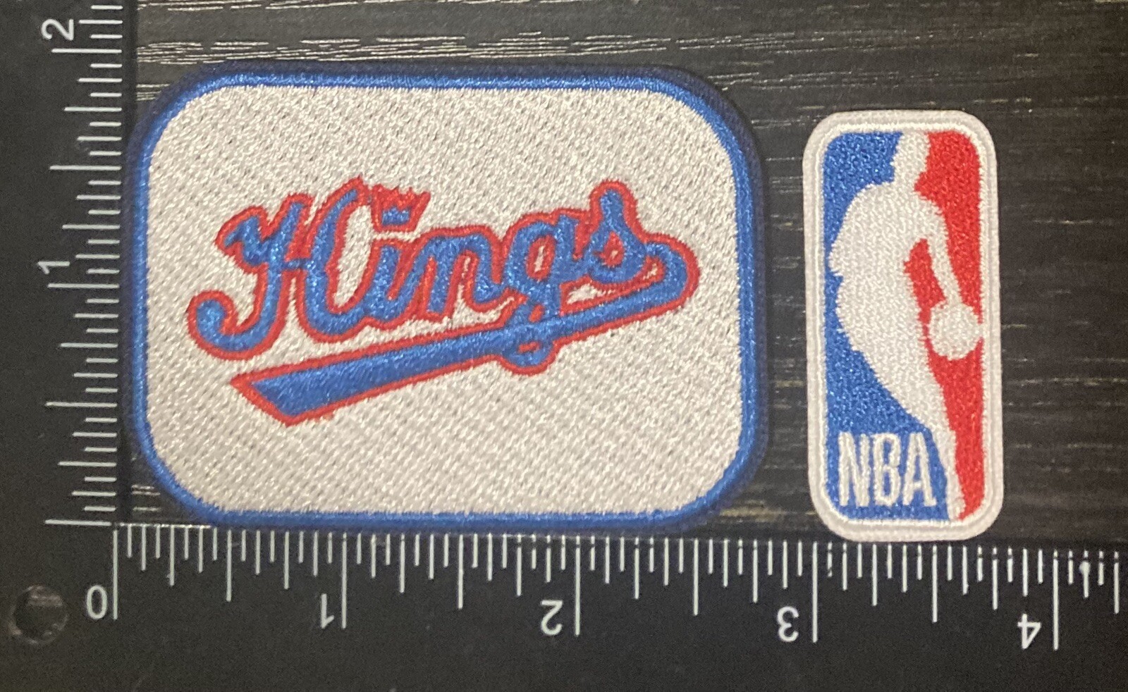 SACRAMENTO KINGS PLUS NBA LOGO IRON ON EMBROIDERED PATCHES BASKETBALL