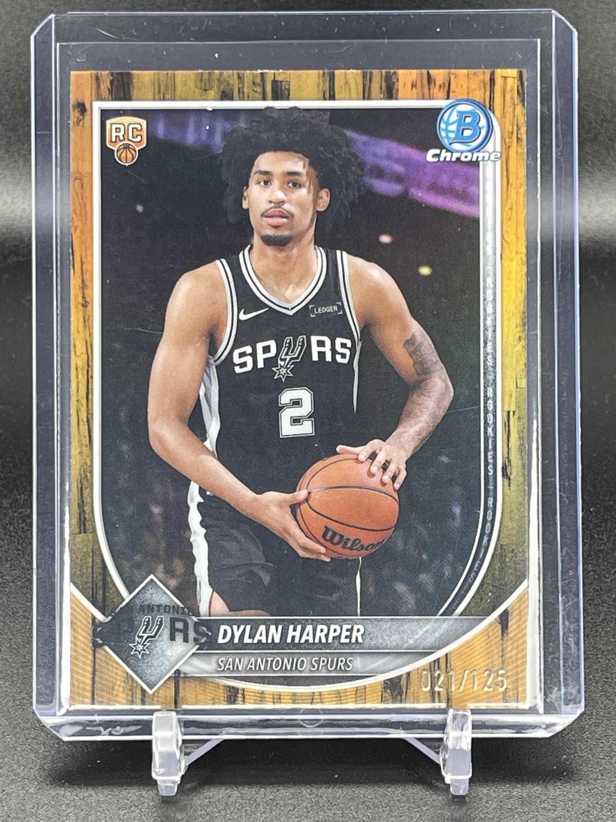 2025-26 Bowman #BCV-2 Dylan Harper Chrome Floorboard Refractor #/125