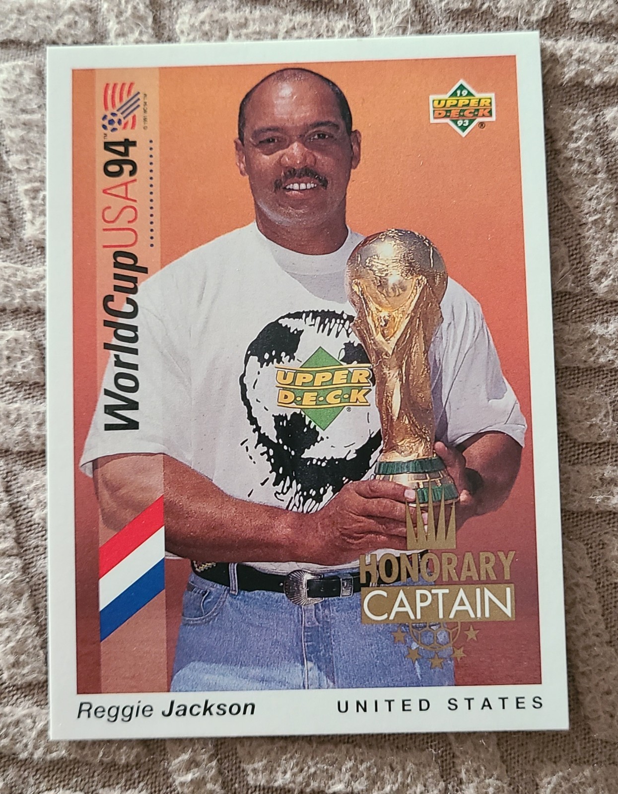 1993 Upper Deck World Cup Honorary Captains #HC1 Reggie Jackson Team USA