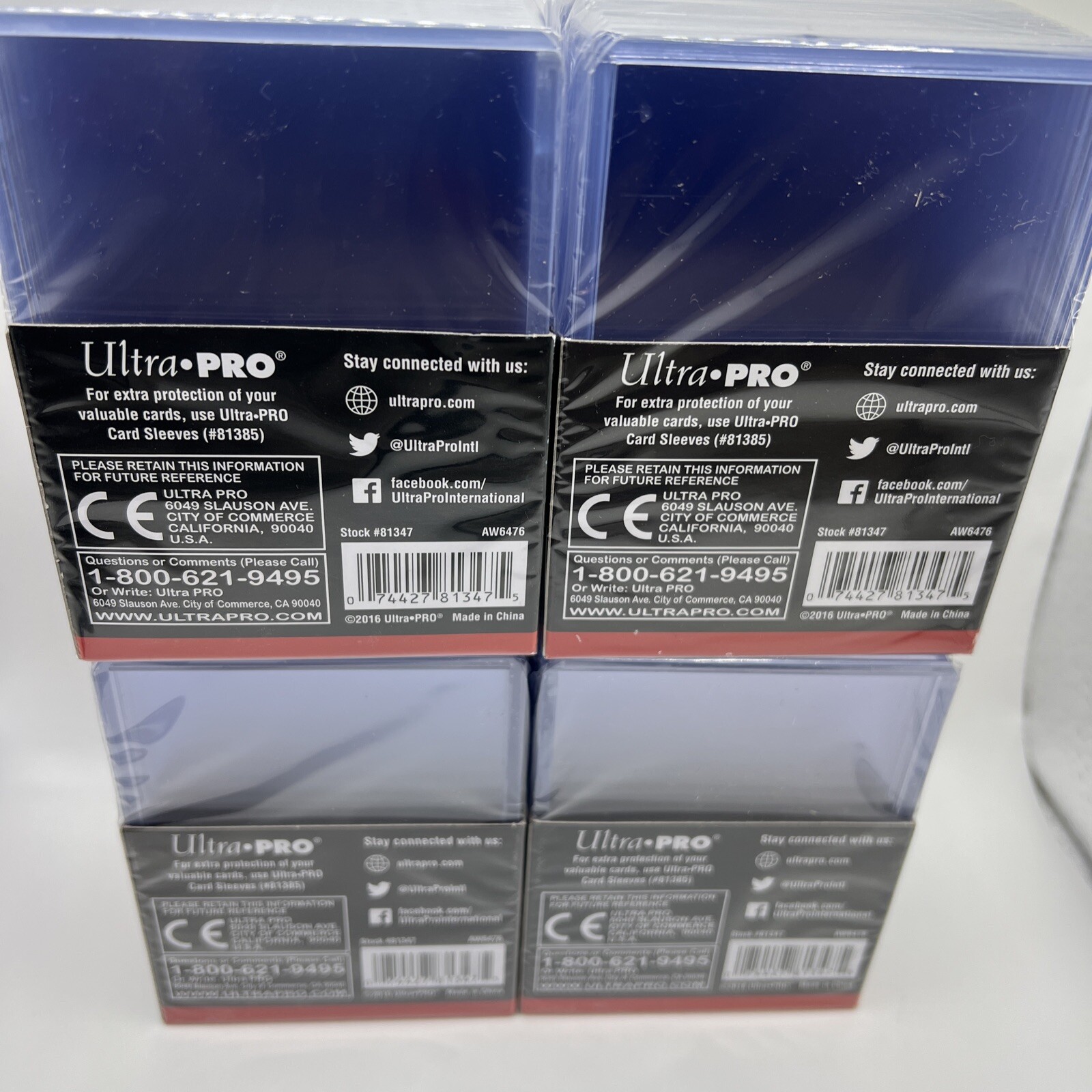 Ultra Pro 3X4 Super Thick 75pt Toploaders 4 Packs of 25 for up to 75pt Cards