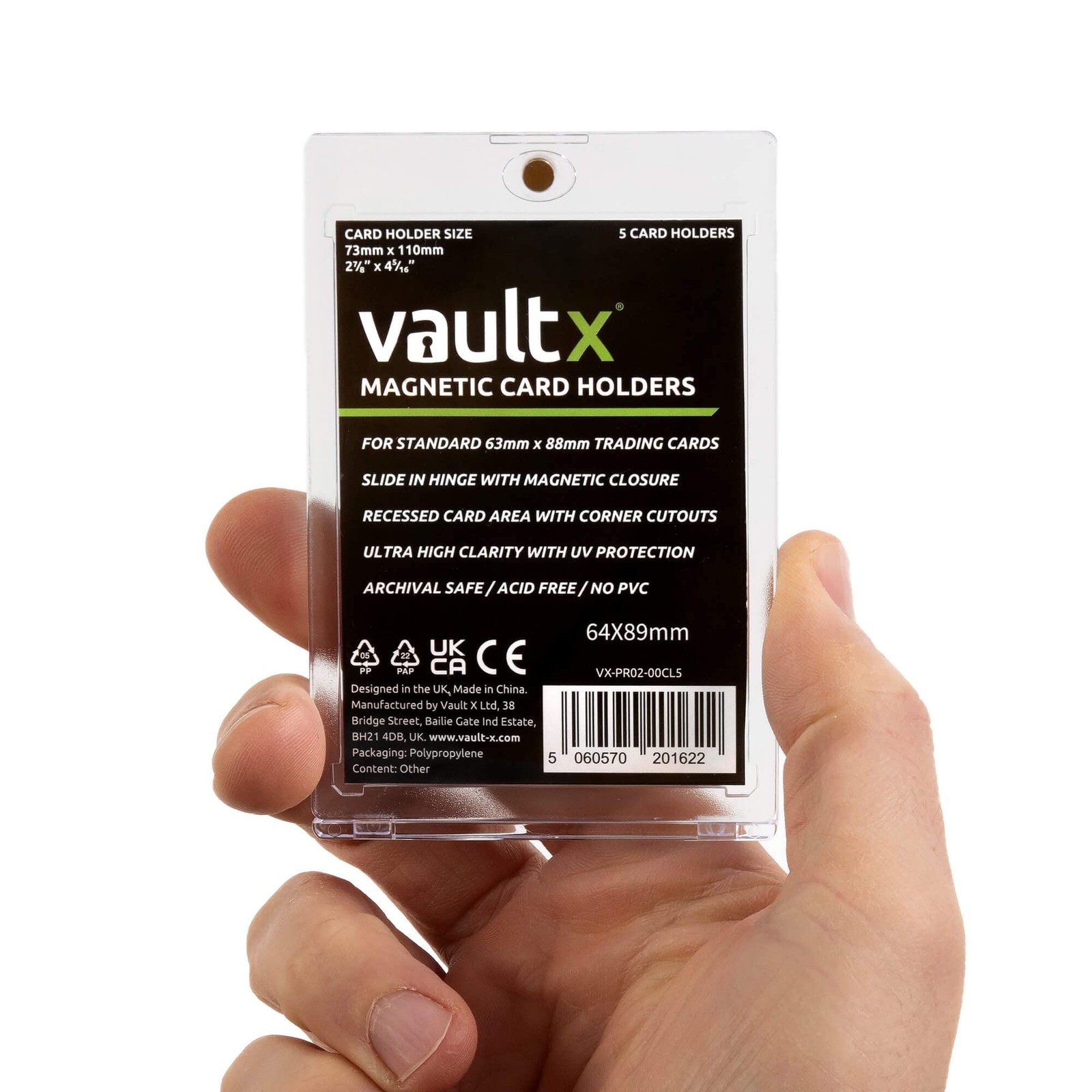 Magnetic 35pt (5 Pack), Clear Touch Hard Cases, UV Protection, for Trading Cards