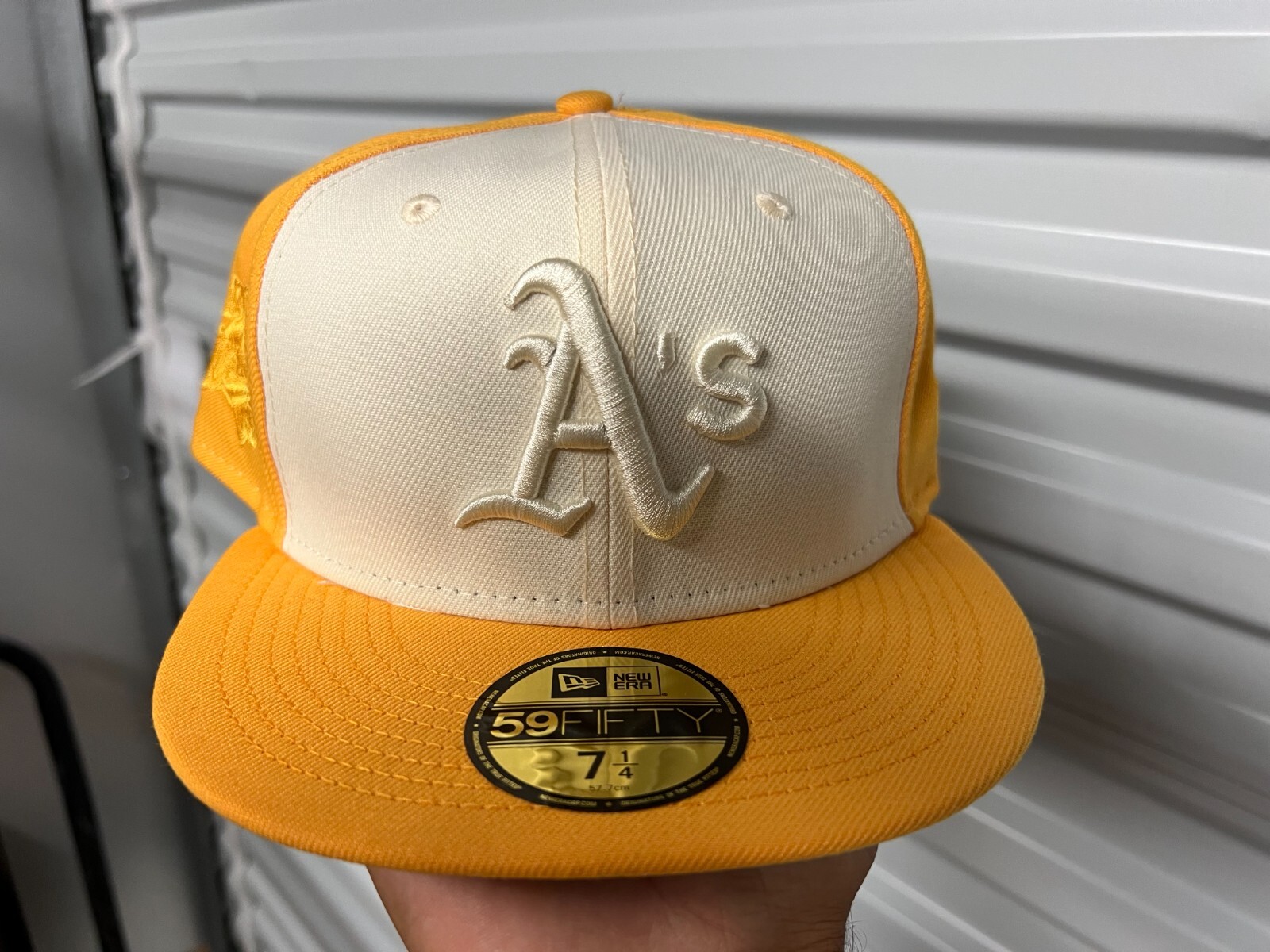 Oakland Athletics A’s MLB World Series Cream Yellow Fitted Hat – New