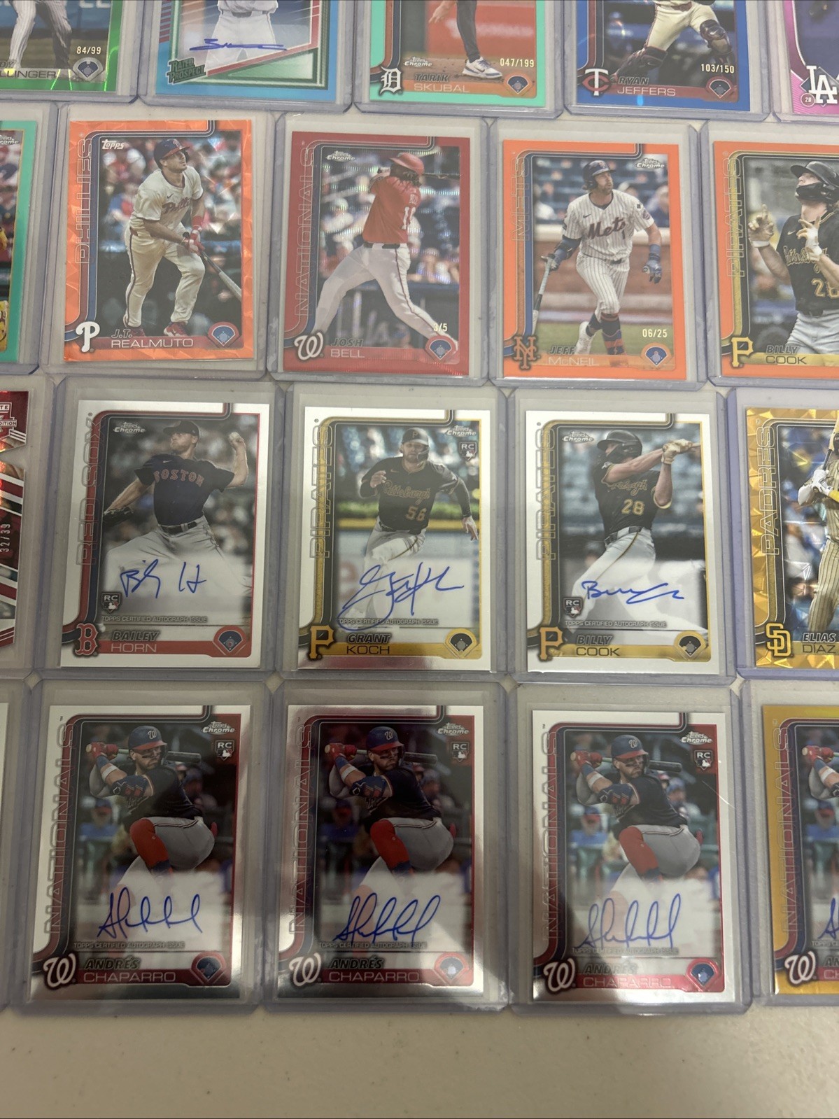 2025 Topps Chrome Baseball Cards Autos Numbered /5 /25 /50 /99