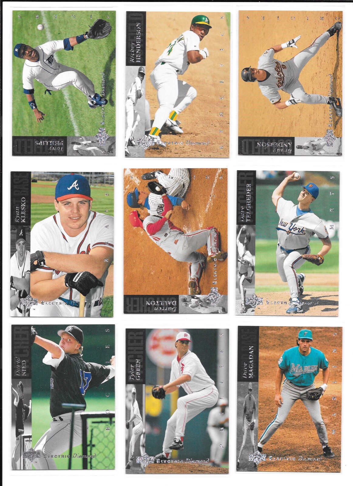 1994 Upper Deck Electric Diamond Baseball Trading Cards Choose #s 15-550 / bx