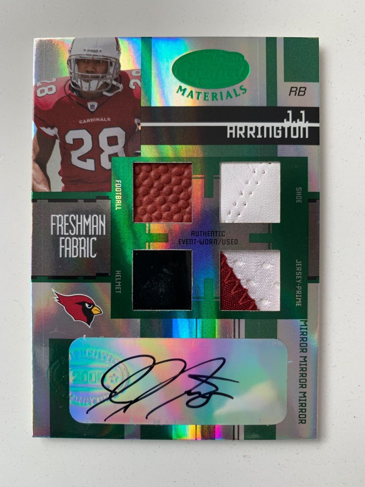 2005 Leaf Certified rc rainbow JJ ARRINGTON /5 /25/50/150 Arizona Cardinals