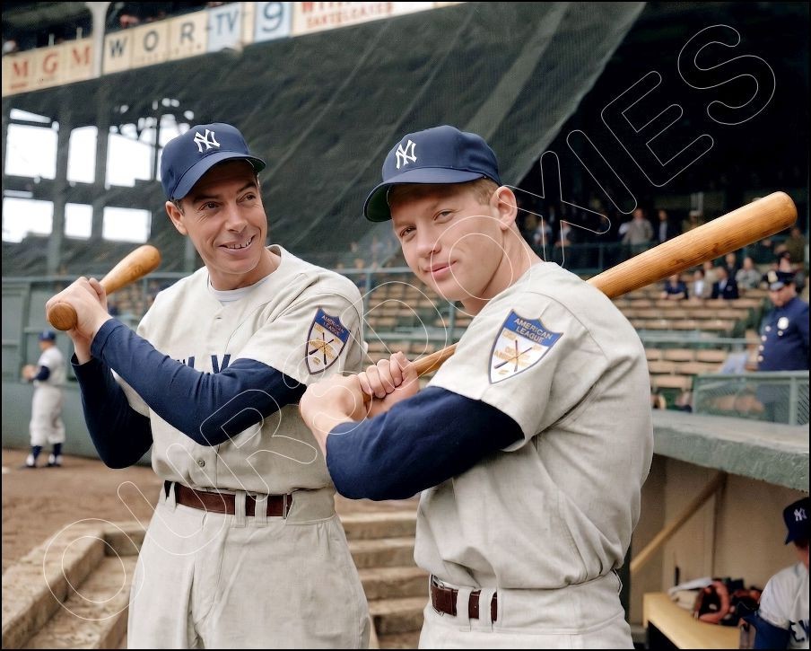 Mickey Mantle Joe Dimaggio Photo 8X10 – 1951 Yankees #6 COLORIZED FREE SHIPPING
