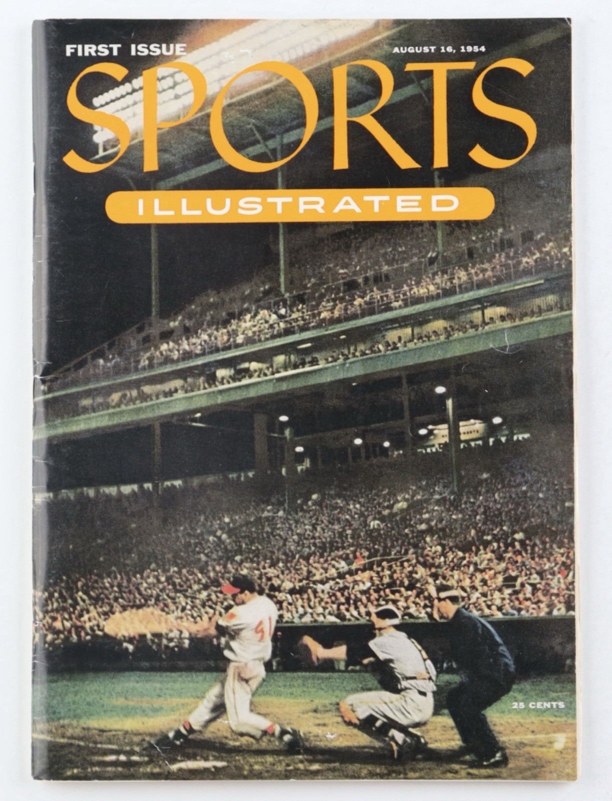 1954 Sports Illustrated First Issue Magazine Aug 16 #1 w/ Original Topps Cards