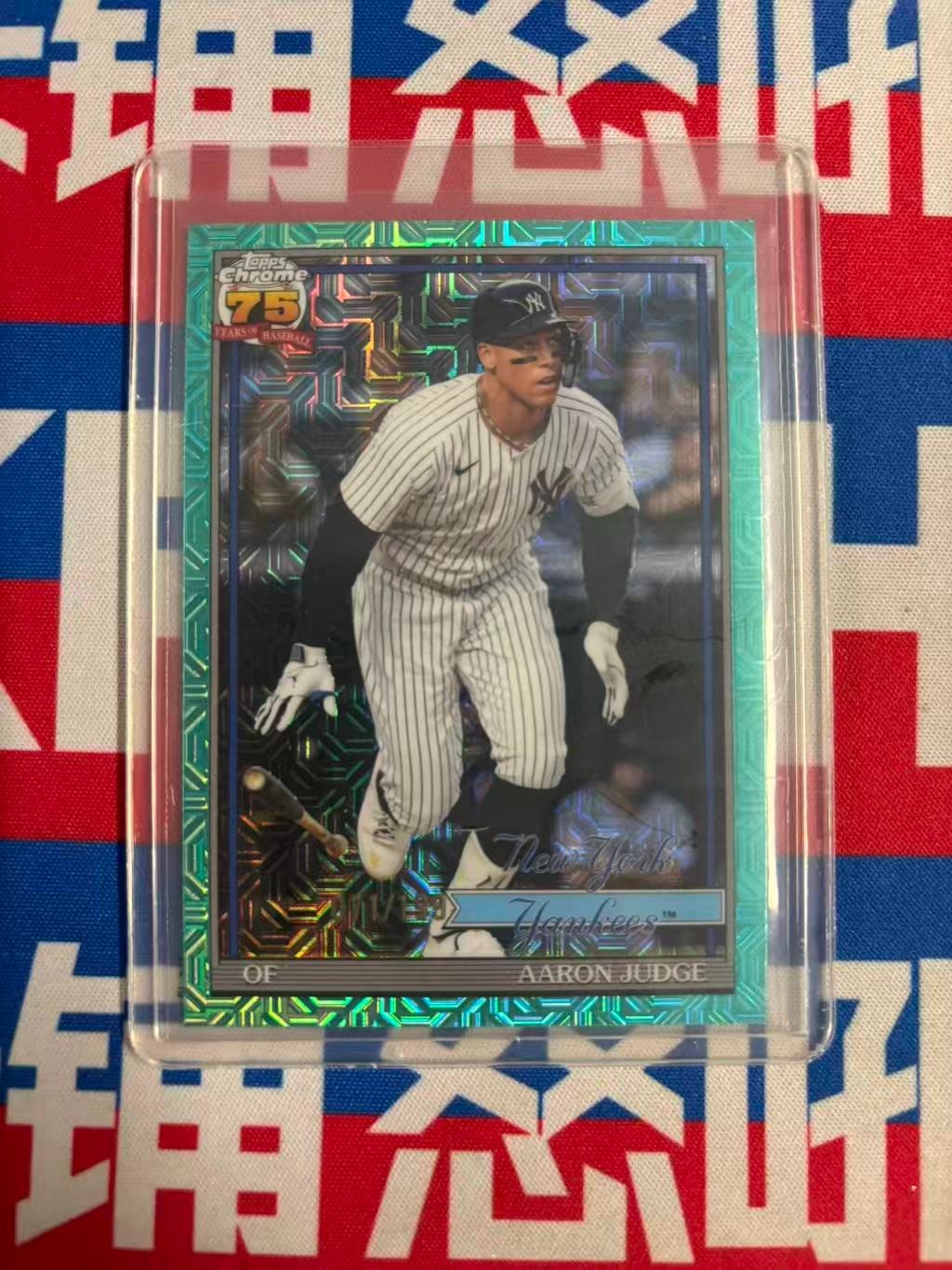 Aaron Judge 2026 Topps Chrome 75th Aqua Lava Refractor 071/199 91C-82