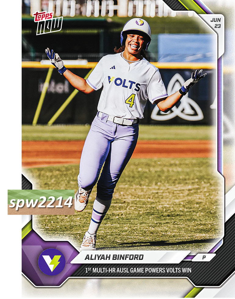Aliyah Binford 2026 Topps Now AUSL Softball #18 – Presale