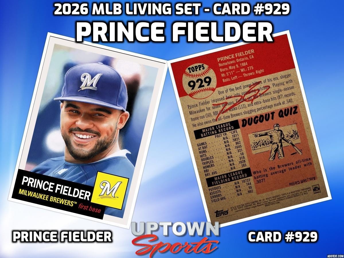 Prince Fielder – 2026 MLB Living Set® – Card 929 – Presale