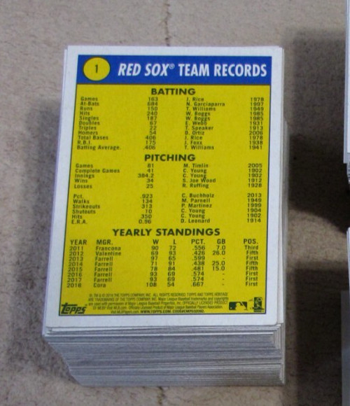 2019 Topps Heritage Baseball (Cards 1-200) (Pick Choose Complete)