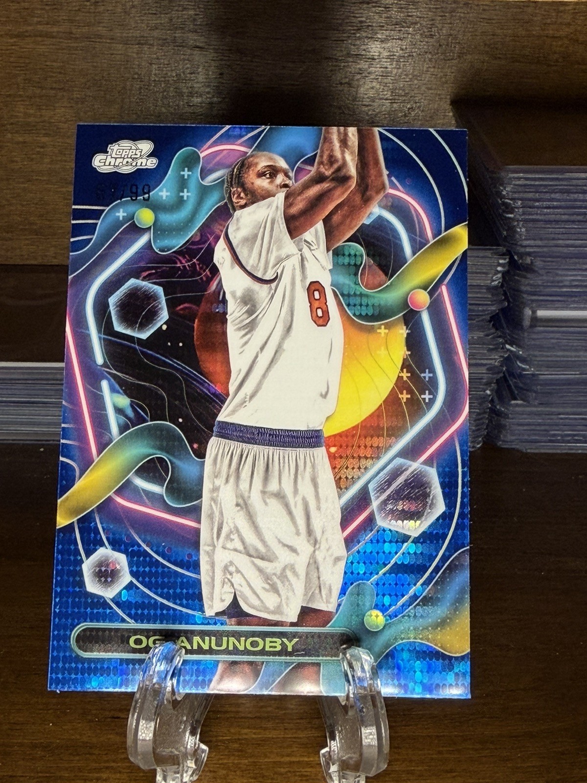 OG Anunoby 2023-24 Topps Chrome Cosmic Blue Moon /99 Knicks