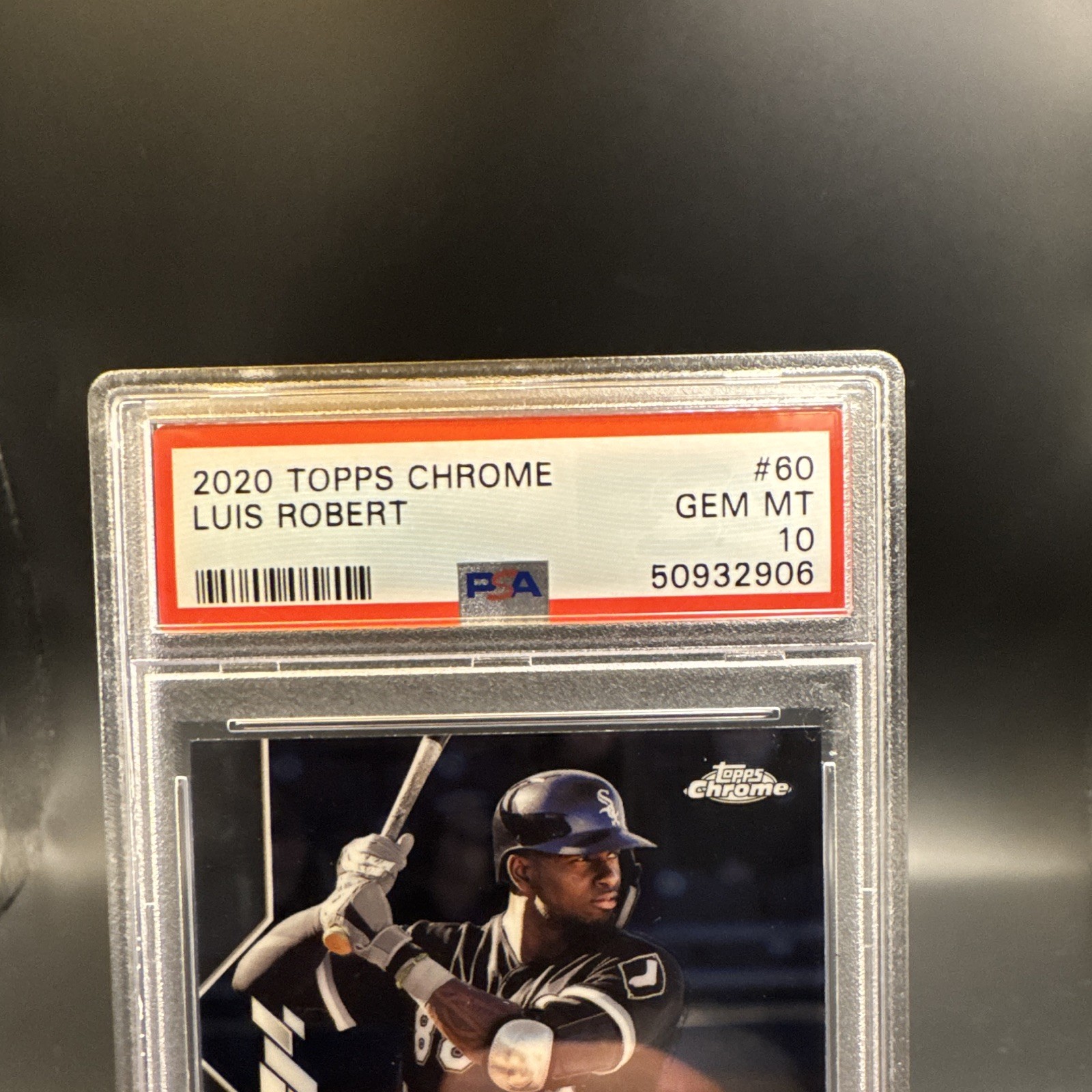 Topps 2020 Chrome Luis Robert #60 Batting RC Base Set Chicago White Sox PSA 10