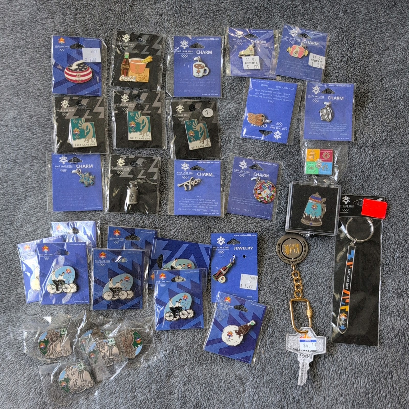 2002 Salt Lake CIty Utah Winter Olympics Assorted Pins w/ Mascots Lot pins charm