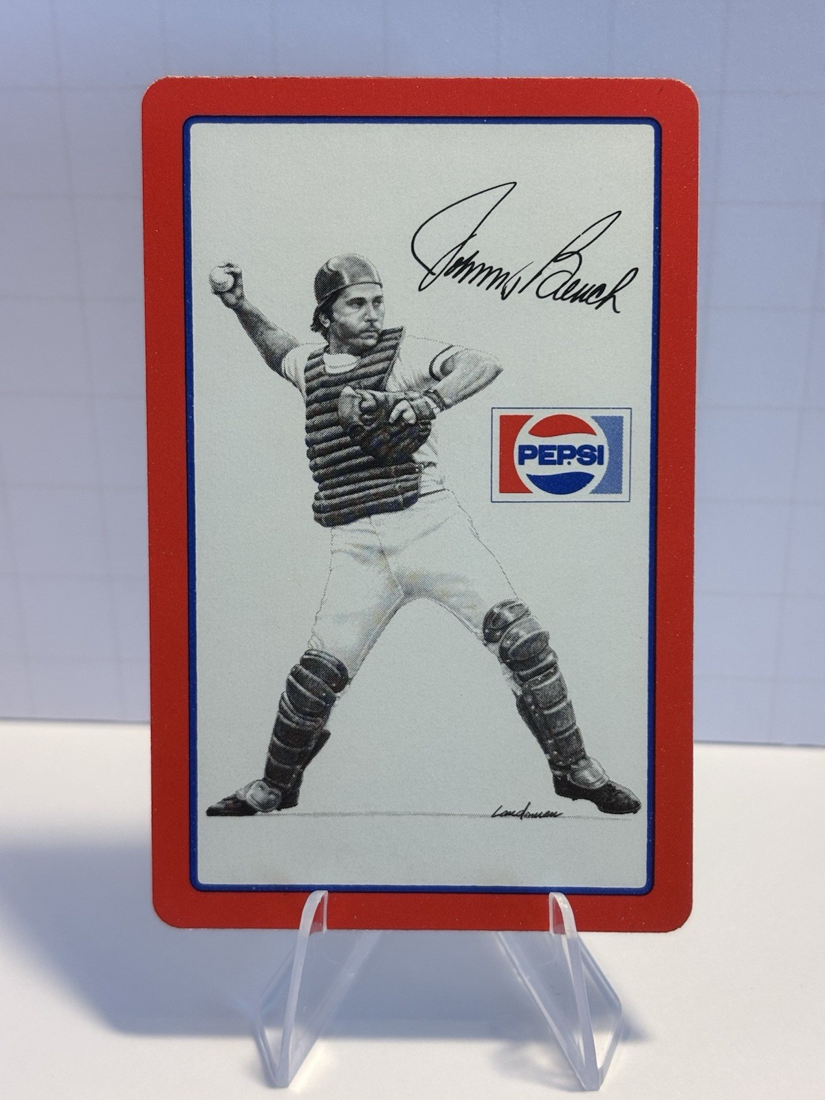 Johnny Bench Cincinnati Reds 1978 Pepsi Poker Baseball Card Baseball Card