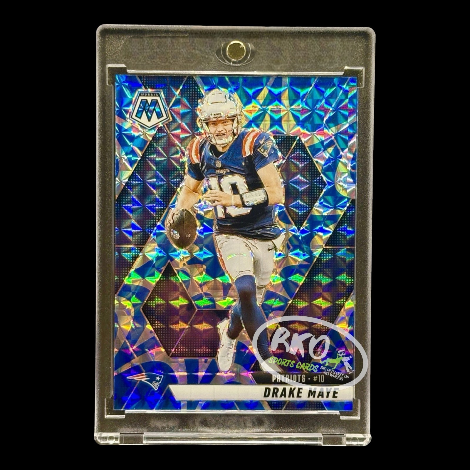 Drake Maye RARE BLUE REFRACTOR INVESTMENT CARD SP PATRIOTS MVP MINT