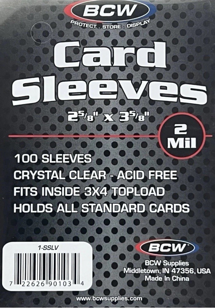 200 BCW Standard Penny Sleeves – Clear Soft Card Protectors – FREE FAST SHIPPING