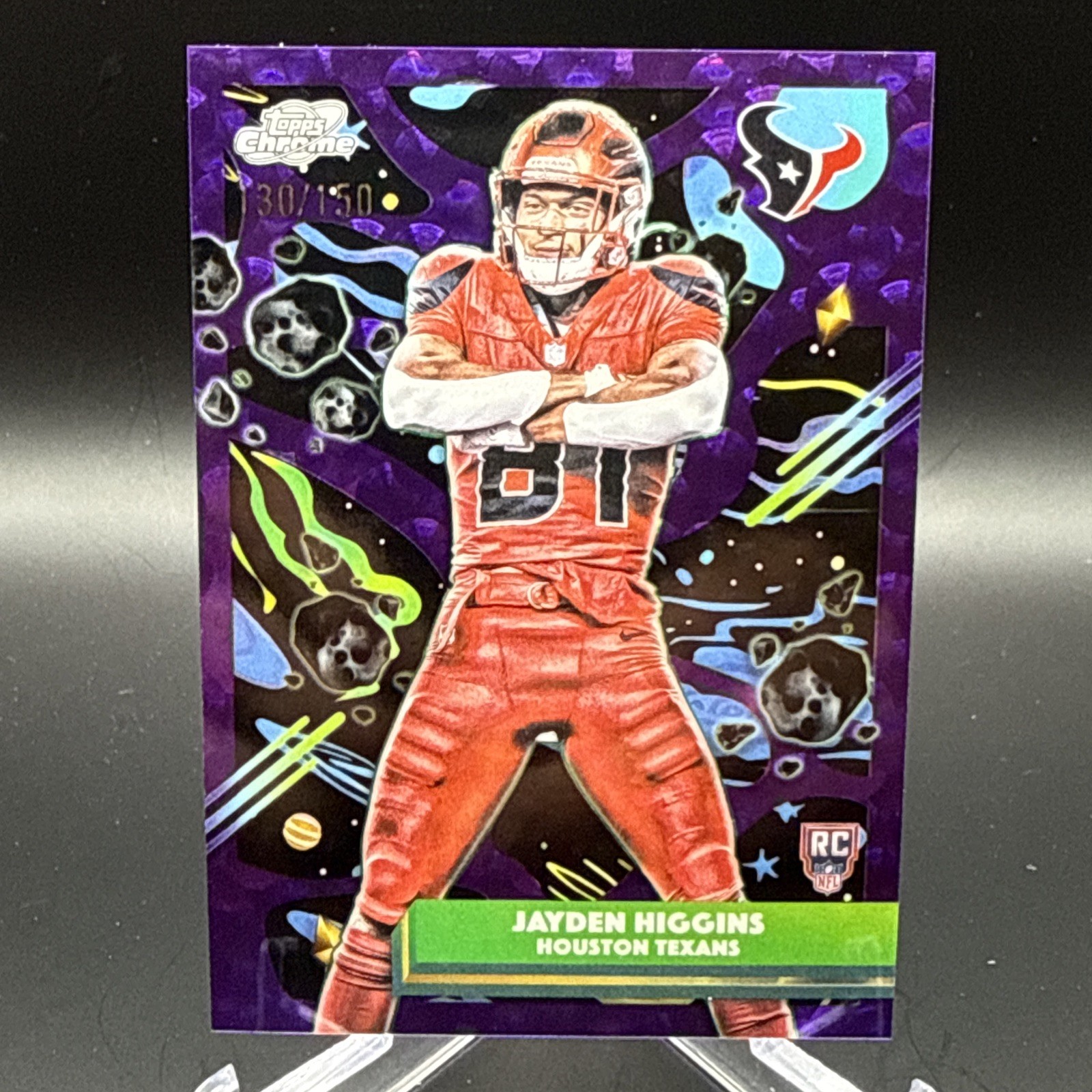 2025 Topps Cosmic Chrome – Jayden Higgins #140 Purple Nebula /150 (RC)