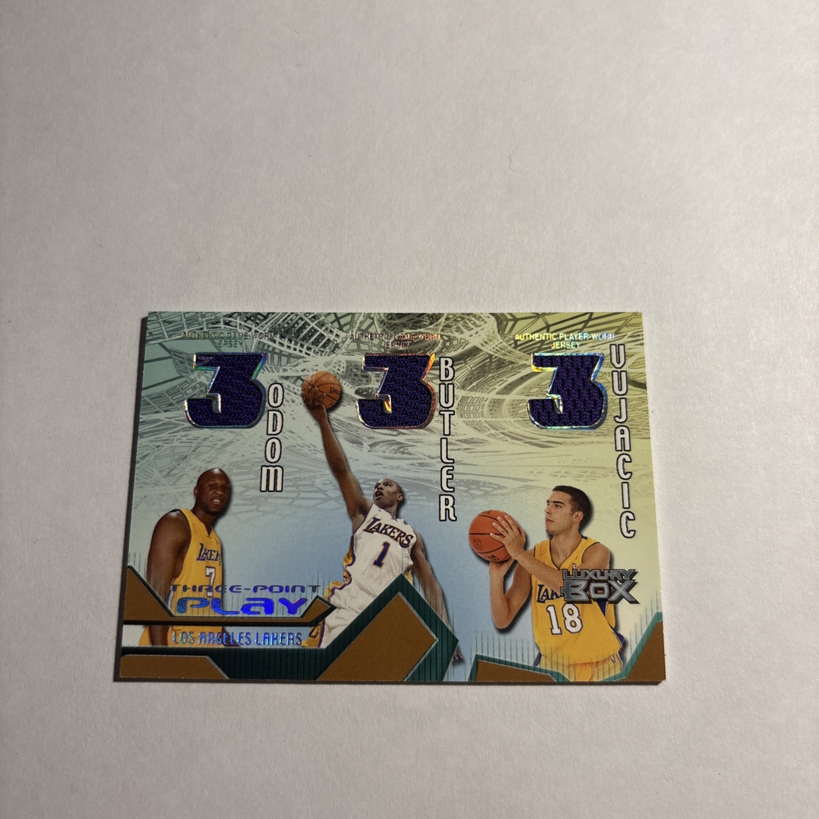 2004 Luxury Box Three-Point Play Lamar Odom Caron RC JC Lakers Game Worn /200