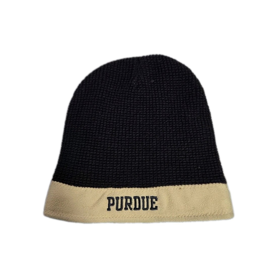 Nike Purdue Boilermakers Reversible Beanie Black Gold Knit Fleece OS NCAA GUC