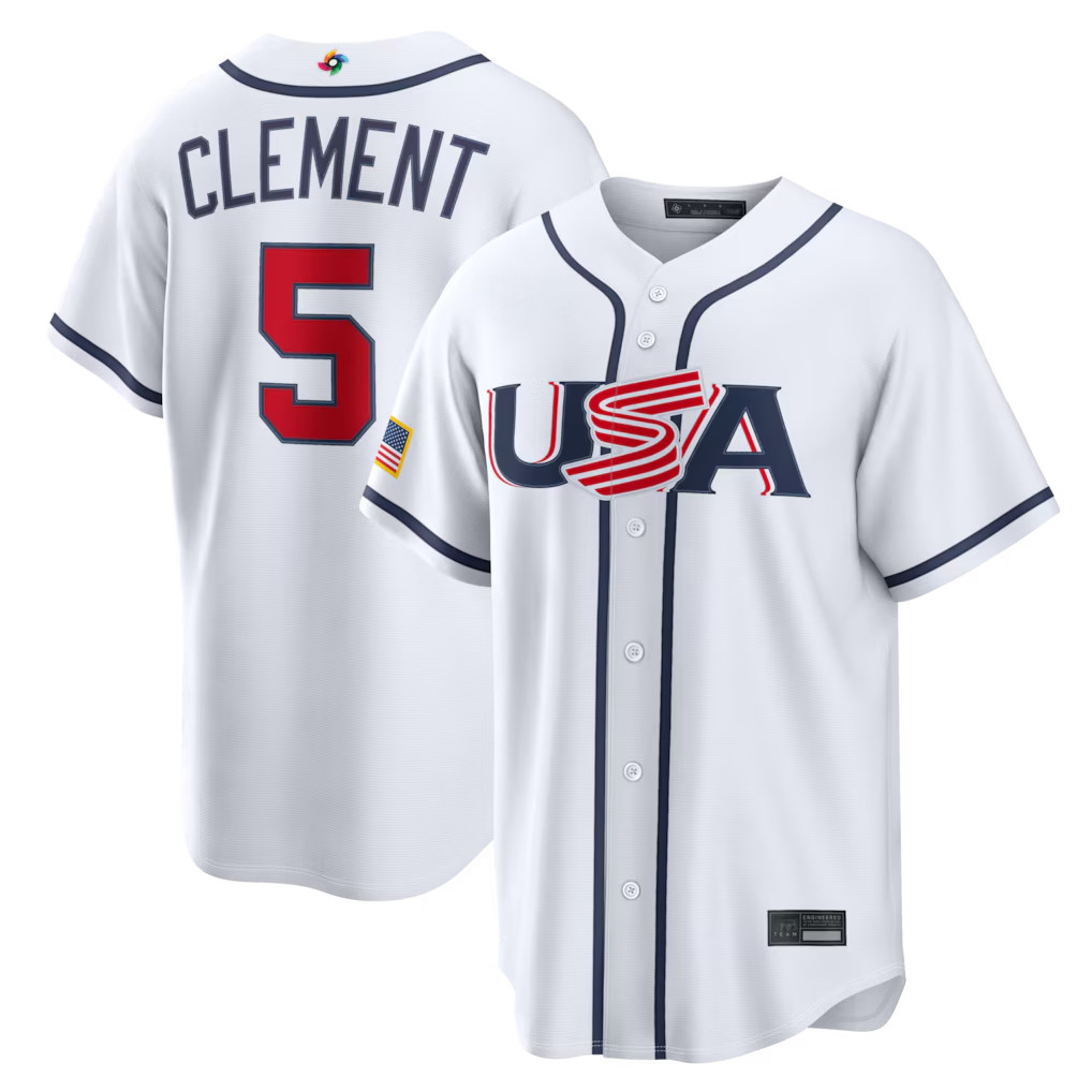 Men’s USA Baseball White 2026 World Baseball Classic Stitched Jersey All Player