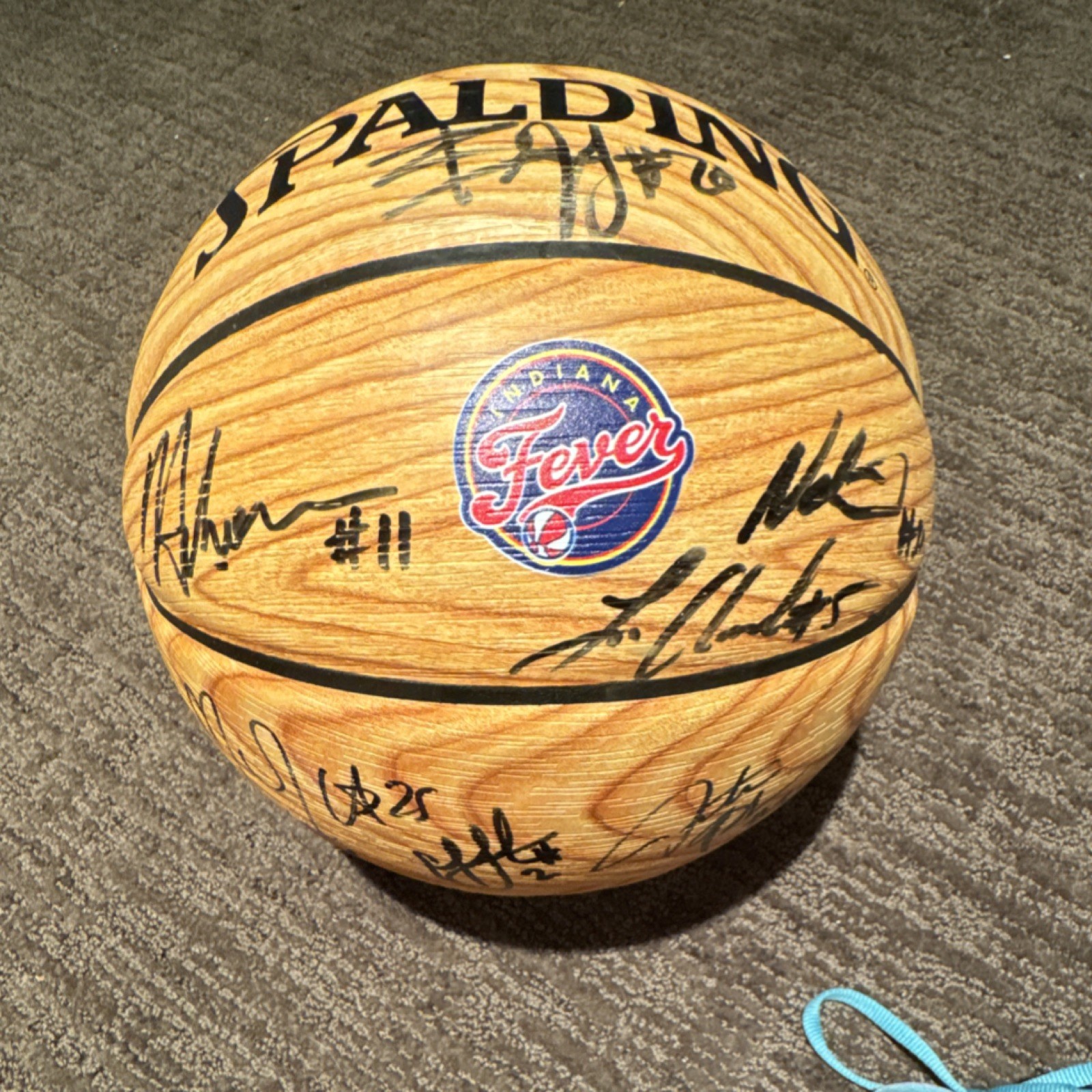 Spalding Indiana Fever Autographed Basketball Original Signed Ball 2015 or 2016