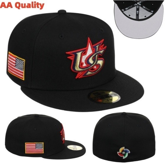 New Men’s USA Era Black 2026 World Baseball Classic 9FIFTY Fitted Hat