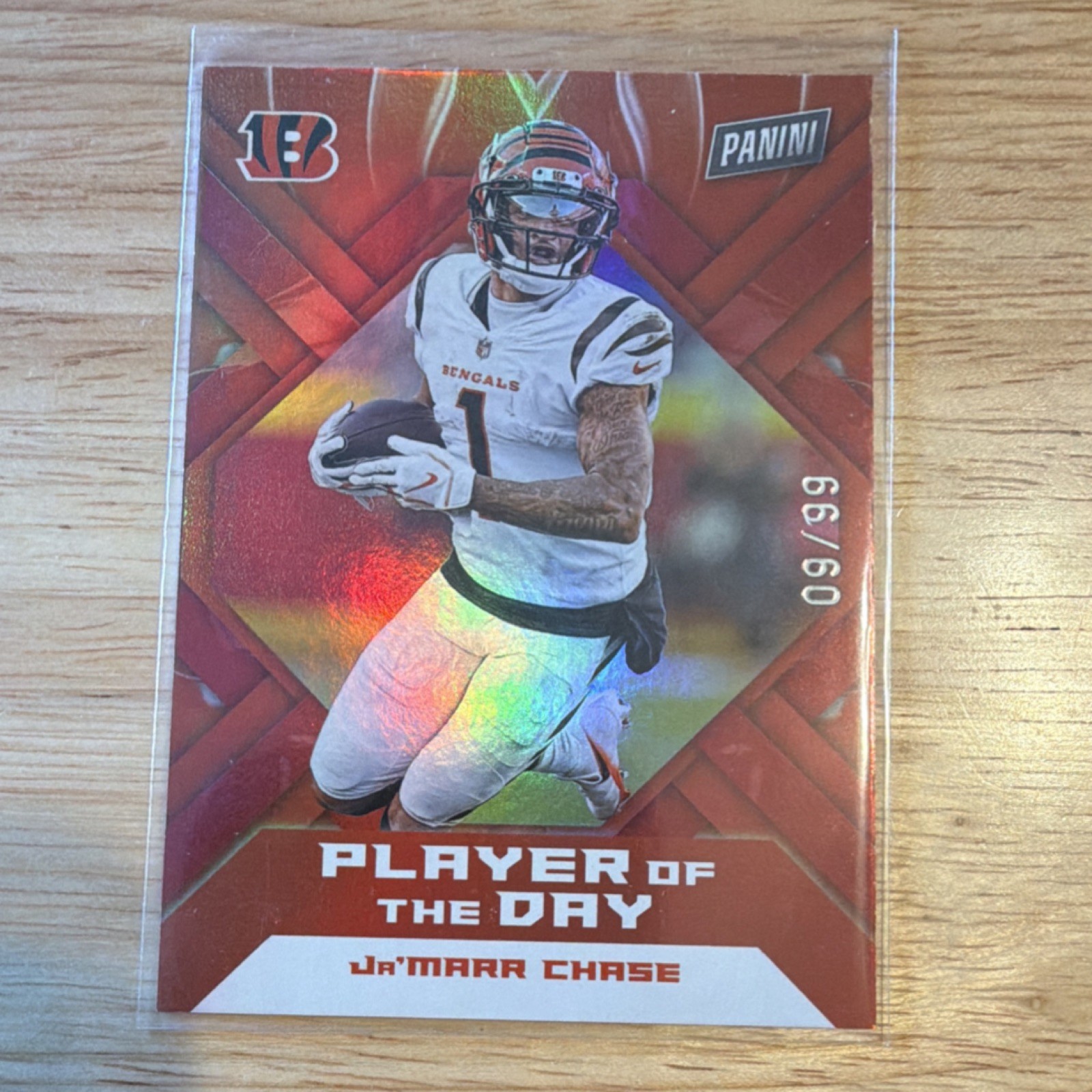 Panini 2022 Player of the Day Ja’Marr Chase Red #30 /99 Bengals