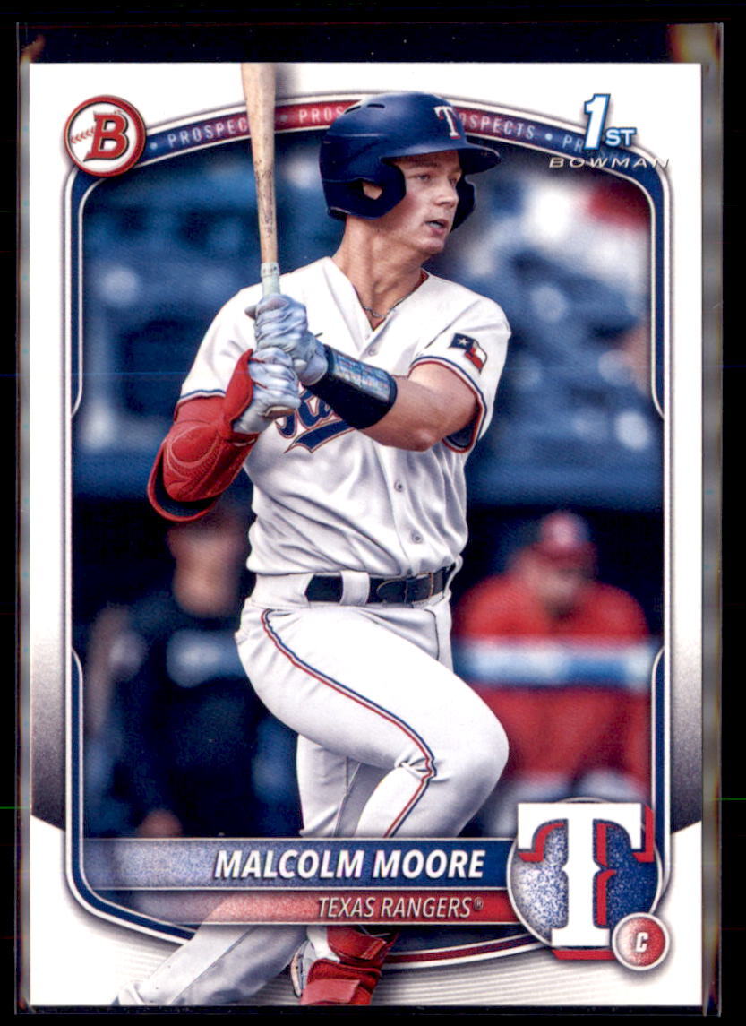 2025 Bowman Prospect Paper Malcolm Moore Texas Rangers #BP-129 5 Card Lot