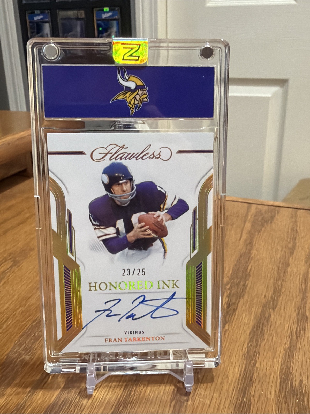 2023 Panini Flawless Fran Tarkenton Honored Ink Auto #/25 Vikings in New Case