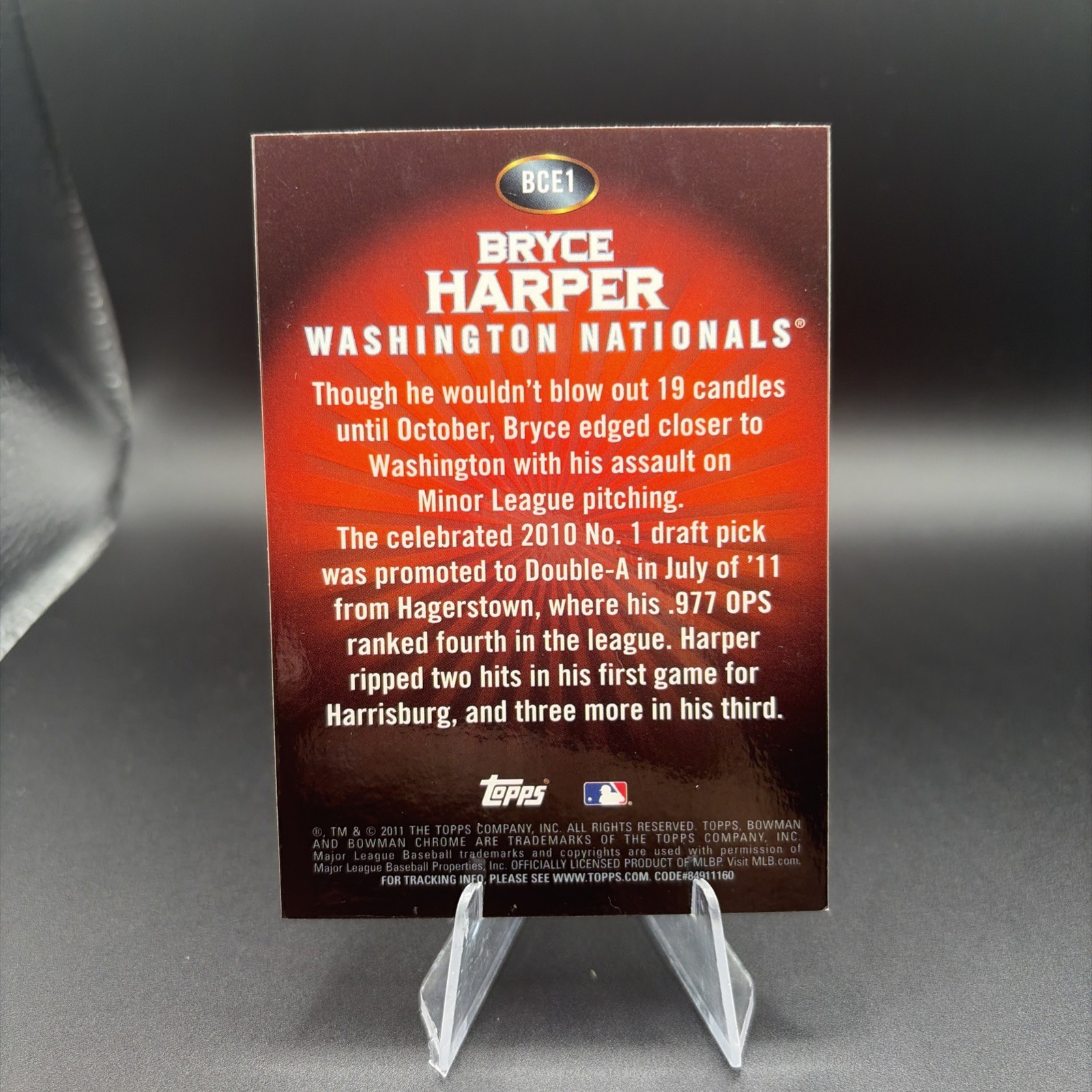 2011 Topps Bowman Chrome Exclusive – Bryce Harper #BCE1 Red (RC)