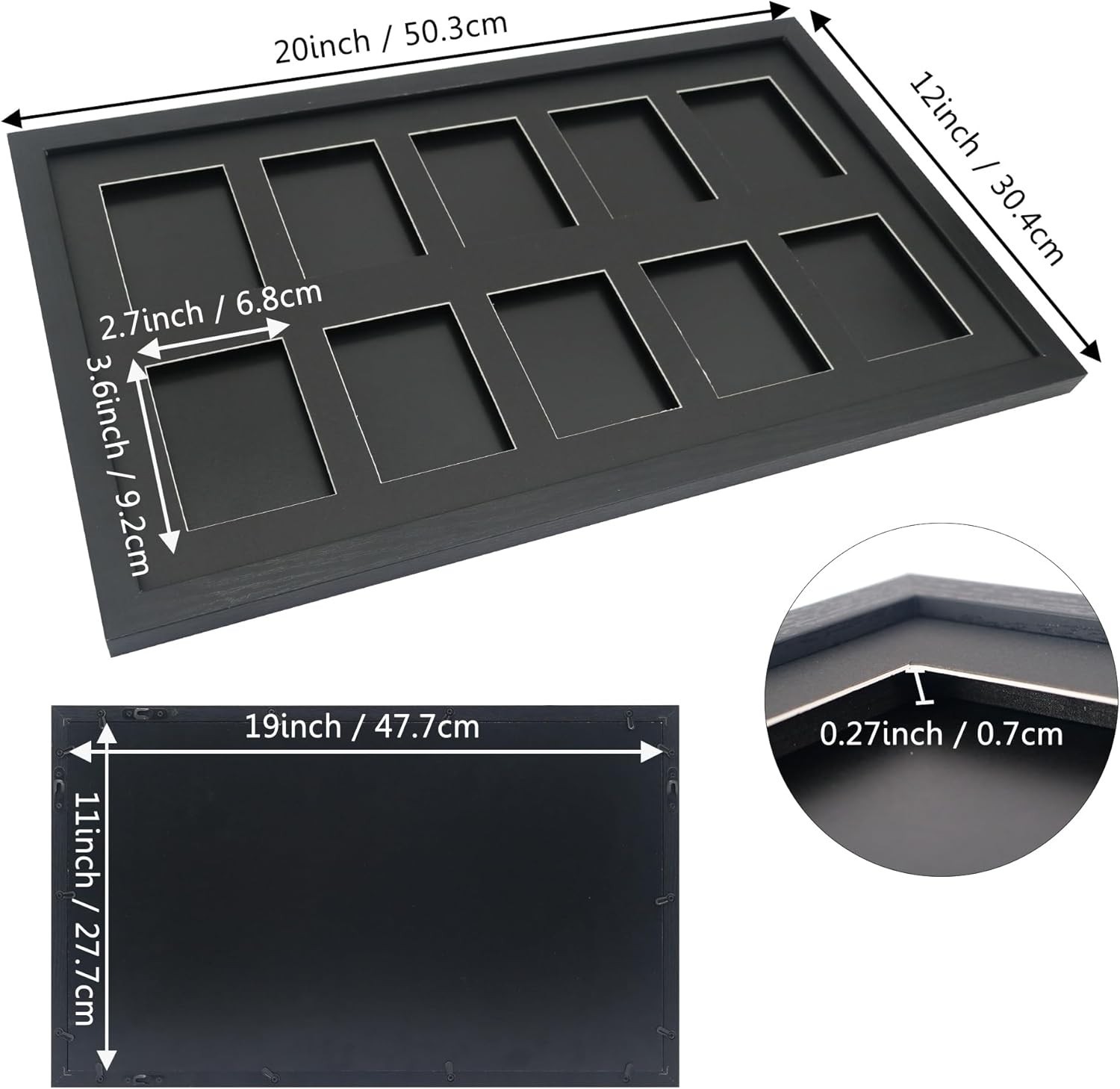 NEW Trading Card Display Frame 10 Cards Plexiglass Sports Holder