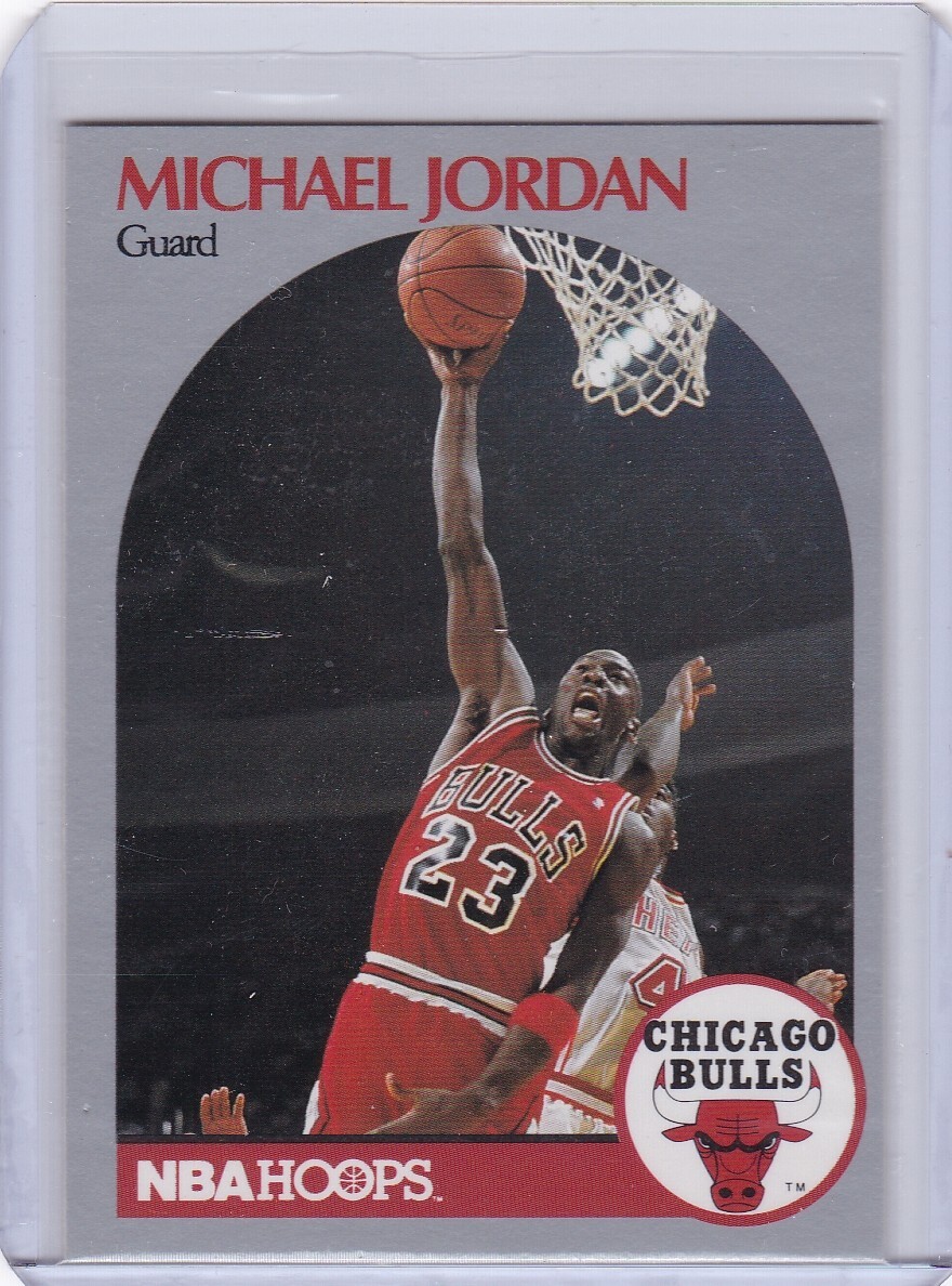 1990 Hoops Basketball Card #65 Michael Jordan Chicago Bulls – NrMt-Mt